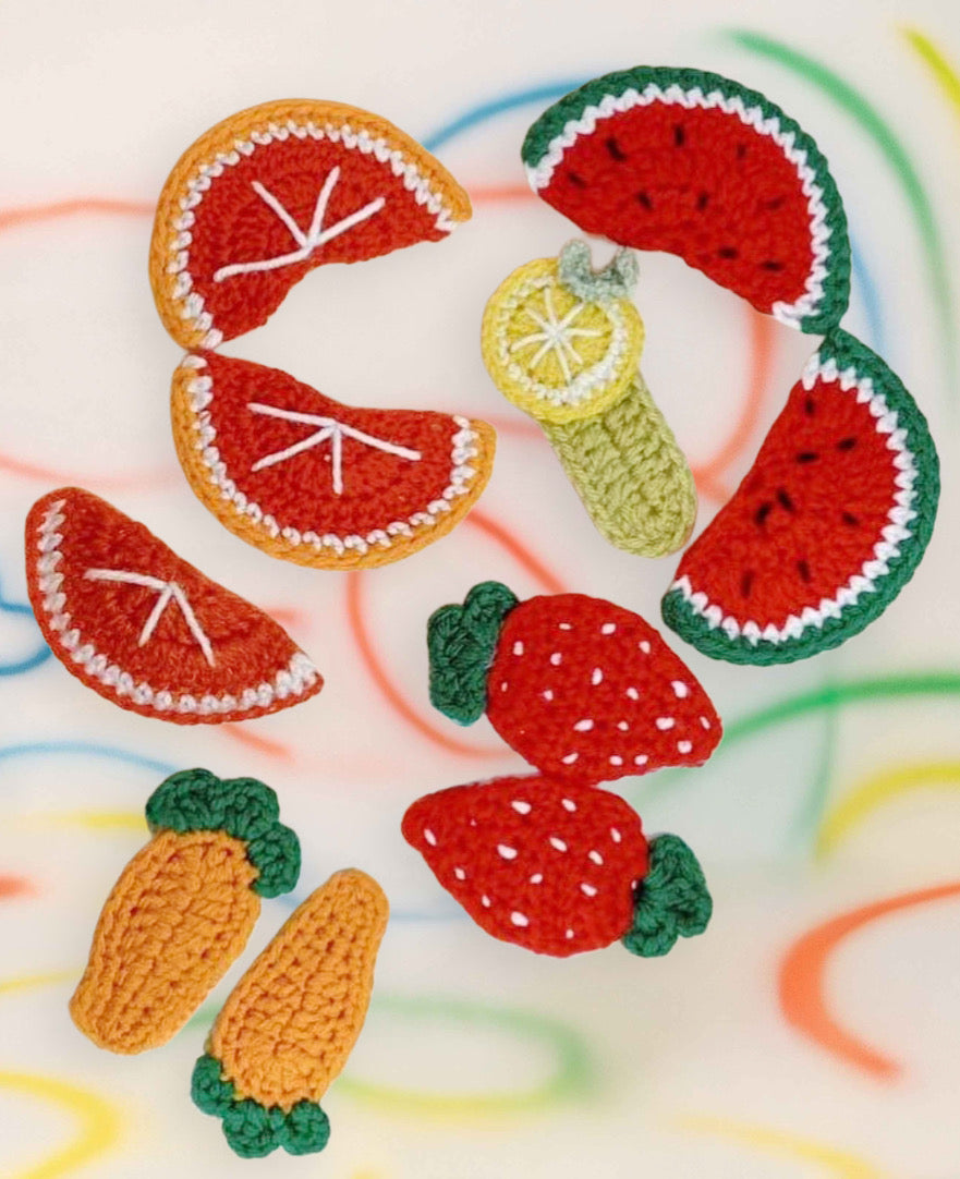 Fruits hair clips